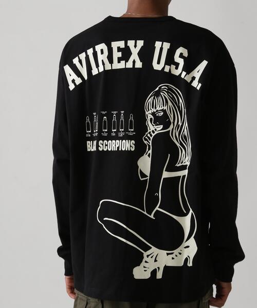 AVIREX(アヴィレックス)の「《WEB&DEPOT限定》BLACK SCORPIONS LONGSLEEVE T-SHIRT / ブラック スコーピオン 長袖Tシャツ / AVIREX / アヴィレックス(Tシャツ/カットソー・メンズ・ブラック/ホワイト・XX-LARGE/X-LARGE/LARGE/MEDIUM)」の12枚目の写真
