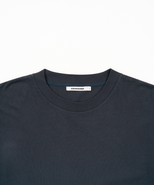 EXCONTAINER(エックスコンテナ)の「スリーブレイヤードクロップハーフTシャツ (ネイビー)(Tシャツ/カットソー・メンズ・その他・MEDIUM/LARGE/X-LARGE)」の3枚目の写真