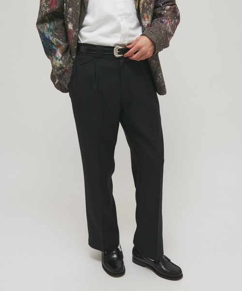 JOURNAL STANDARD(ジャーナルスタンダード)の「1タック ストレート ワーク スラックス(スラックス・メンズ・チャコールグレー/ブラック/ボルドー・MEDIUM/LARGE)」の5枚目の写真
