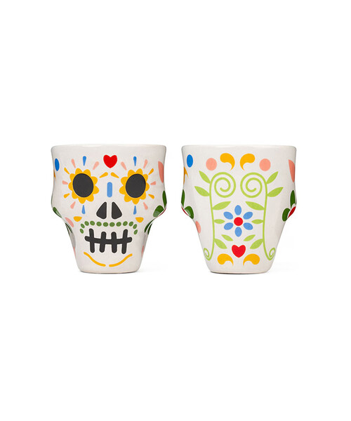 FREAK'S STORE（フリークスストア）の「KIKKERLAND/キッカーランド Sugar Skull Shot Glasses（グラス/マグカップ/タンブラー・メンズ・ホワイト・ONE SIZE）」の2枚目の写真