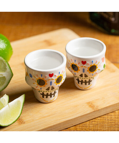 FREAK'S STORE（フリークスストア）の「KIKKERLAND/キッカーランド Sugar Skull Shot Glasses（グラス/マグカップ/タンブラー・メンズ・ホワイト・ONE SIZE）」の4枚目の写真