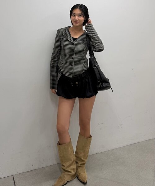 WHO'S WHO gallery（フーズフーギャラリー）の「ラウンドコルセットシャツ（シャツ/ブラウス・レディース・ブラウン/ブラック・FREE）」の15枚目の写真