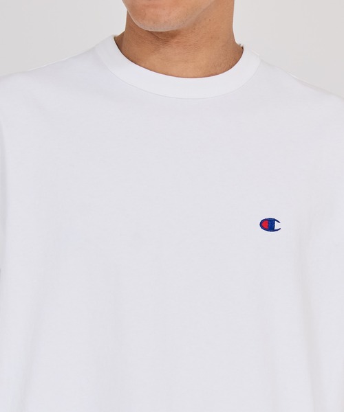 Champion(チャンピオン)の「【Champion/チャンピオン】メンズ ベーシック ショートスリーブTシャツ(Tシャツ/カットソー・メンズ・ホワイト/ネイビー/グレー/ブラック/グリーン・MEDIUM/LARGE/X-LARGE)」の6枚目の写真
