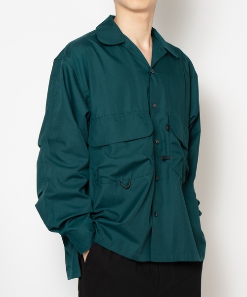 DAIWA PIER39(ダイワピア39)の「TECH SPORTS OPEN COLLAR SHIRT BE-82026W(シャツ/ブラウス・メンズ・グリーン/ブラック・LARGE/MEDIUM/SMALL)」の2枚目の写真
