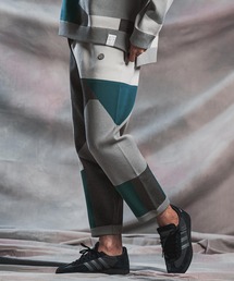 mp15298-Panel Jacquard Airy Knit Pants ニットパンツ(AG07-027acg)