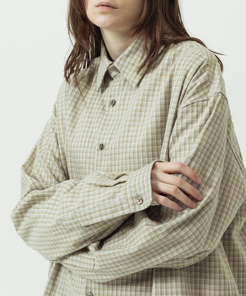 SLICK(スリック)の「【SLICK/スリック】Flannel Classic Check Regular Collar Shirt/フランネルクラシックチェック レギュラーカラーシャツ(シャツ/ブラウス・メンズ・カーキ/ベージュ/ブラウン・2/1/3)」の1枚目の写真