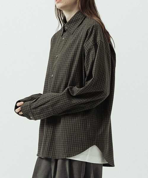 SLICK(スリック)の「【SLICK/スリック】Flannel Classic Check Regular Collar Shirt/フランネルクラシックチェック レギュラーカラーシャツ(シャツ/ブラウス・メンズ・カーキ/ベージュ/ブラウン・2/1/3)」の2枚目の写真