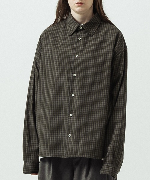 SLICK(スリック)の「【SLICK/スリック】Flannel Classic Check Regular Collar Shirt/フランネルクラシックチェック レギュラーカラーシャツ(シャツ/ブラウス・メンズ・カーキ/ベージュ/ブラウン・2/1/3)」の4枚目の写真