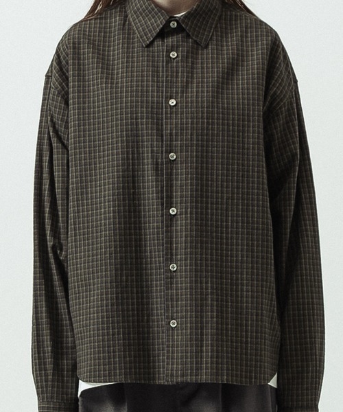 SLICK(スリック)の「【SLICK/スリック】Flannel Classic Check Regular Collar Shirt/フランネルクラシックチェック レギュラーカラーシャツ(シャツ/ブラウス・メンズ・カーキ/ベージュ/ブラウン・2/1/3)」の7枚目の写真