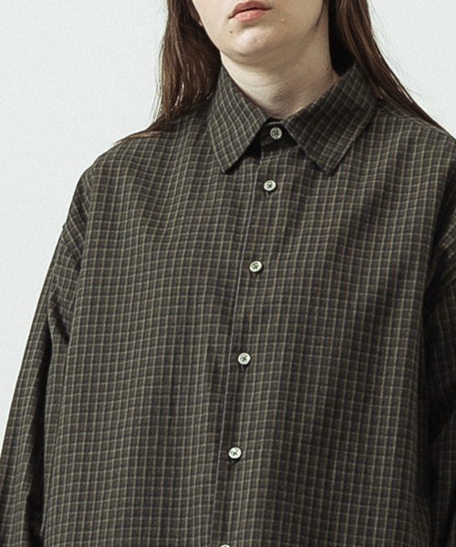 SLICK(スリック)の「【SLICK/スリック】Flannel Classic Check Regular Collar Shirt/フランネルクラシックチェック レギュラーカラーシャツ(シャツ/ブラウス・メンズ・カーキ/ベージュ/ブラウン・2/1/3)」の8枚目の写真
