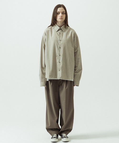 SLICK(スリック)の「【SLICK/スリック】Flannel Classic Check Regular Collar Shirt/フランネルクラシックチェック レギュラーカラーシャツ(シャツ/ブラウス・メンズ・カーキ/ベージュ/ブラウン・2/1/3)」の21枚目の写真