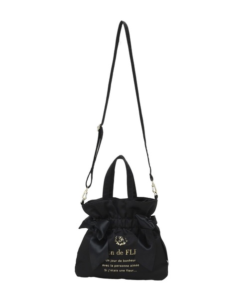 Maison de FLEUR(メゾンドフルール)の「ダブルリボン2Wayトートバッグ(トートバッグ・レディース・ブラック/ピンク/ピンク系その他2・FREE)」の14枚目の写真