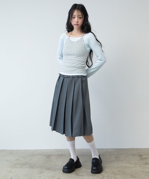 3.3 Field Trip (3.3フィールドトリップ)の「3.3 Field Trip/ホルターネックデザインレイヤードロングスリーブ(Tシャツ/カットソー・レディース・グレー×サックスブルー/ブラック×グレー・FREE)」の16枚目の写真