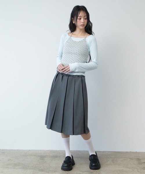 3.3 Field Trip (3.3フィールドトリップ)の「3.3 Field Trip/ホルターネックデザインレイヤードロングスリーブ(Tシャツ/カットソー・レディース・グレー×サックスブルー/ブラック×グレー・FREE)」の17枚目の写真