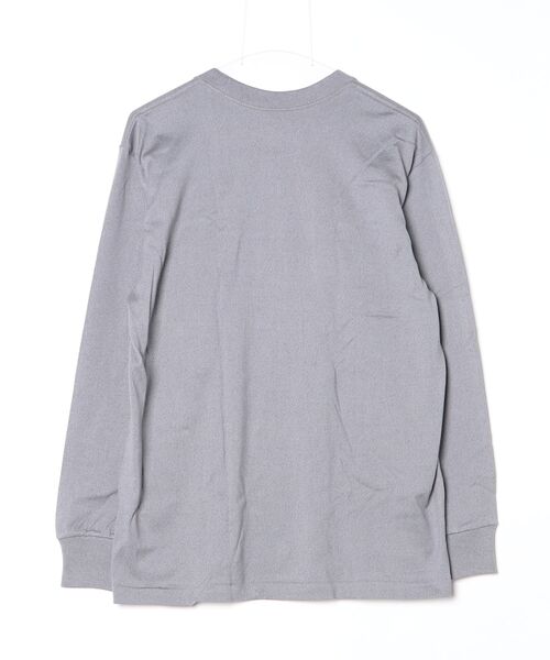 HANES(ヘインズ)の「【Hanes/ヘインズ】メンズ Hanes T-SHIRTS MOKU クルーネックロングスリーブTシャツ(Tシャツ/カットソー・メンズ・ヘザーグレー・MEDIUM/SMALL/X-LARGE/LARGE)」の2枚目の写真
