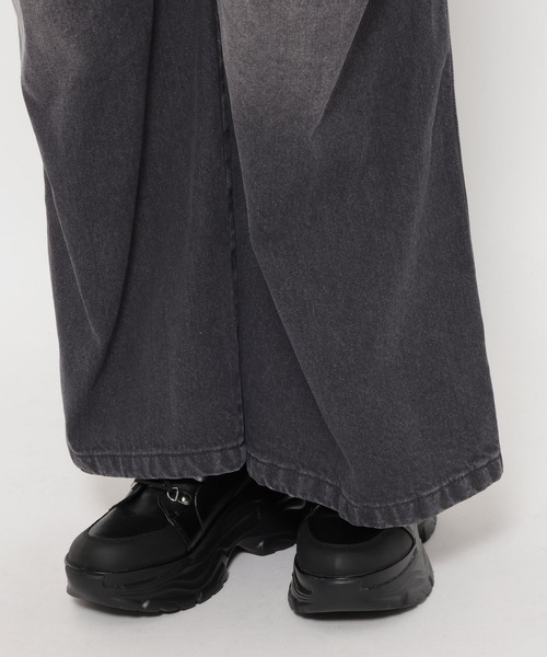 HARE(ハレ)の「LACEカットアウトデニム(HARE)(デニムパンツ・レディース・グレー/ブラック・FREE)」の21枚目の写真