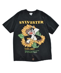 Looney Tunes（ルーニーテューンズ）の「【USED】90’s Looney Tunes “SILVESTER SUNFLOWER” キャラクター Tシャツ（Tシャツ/カットソー）」