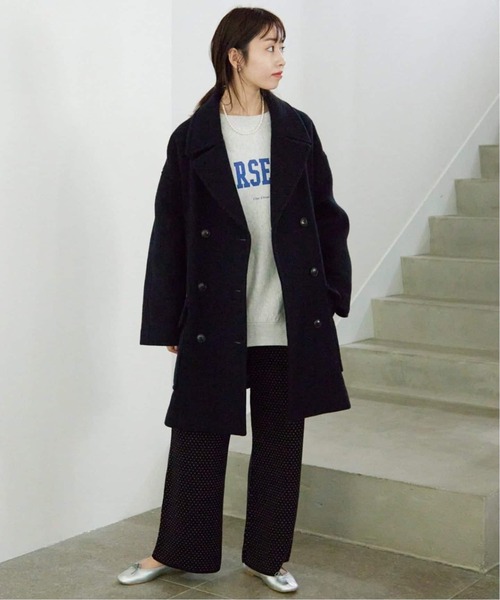 SLOBE IENA(スローブイエナ)の「《WEB限定/追加》MARSEILLEロゴスウェット(スウェット・レディース・チャコールグレー/アイボリー/グレー・FREE)」の6枚目の写真