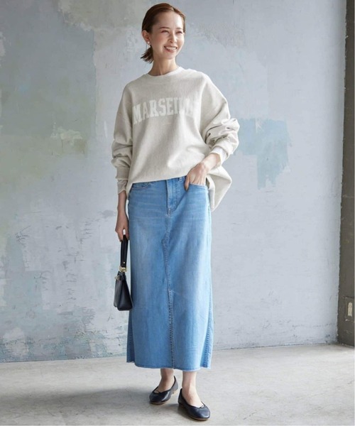SLOBE IENA(スローブイエナ)の「《WEB限定/追加》MARSEILLEロゴスウェット(スウェット・レディース・チャコールグレー/アイボリー/グレー・FREE)」の7枚目の写真