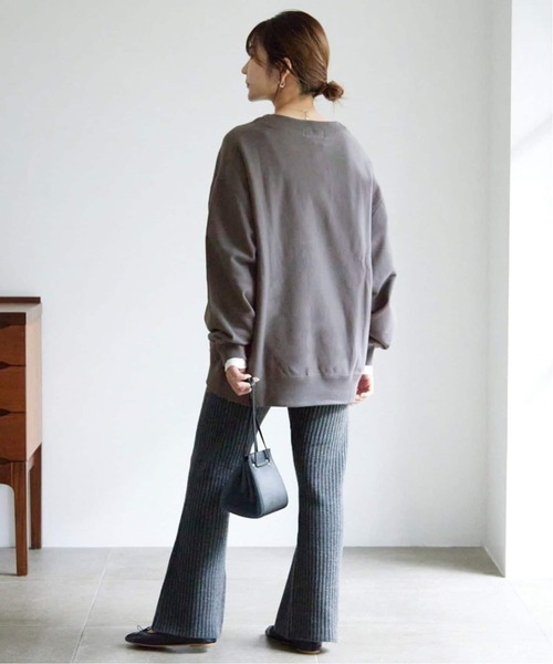SLOBE IENA(スローブイエナ)の「《WEB限定/追加》MARSEILLEロゴスウェット(スウェット・レディース・チャコールグレー/アイボリー/グレー・FREE)」の13枚目の写真