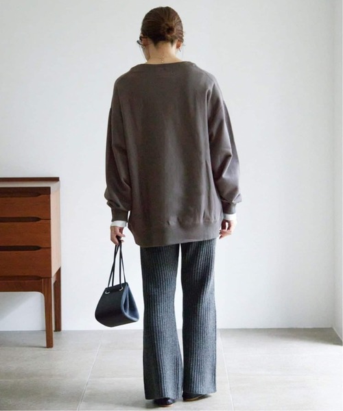 SLOBE IENA(スローブイエナ)の「《WEB限定/追加》MARSEILLEロゴスウェット(スウェット・レディース・チャコールグレー/アイボリー/グレー・FREE)」の14枚目の写真
