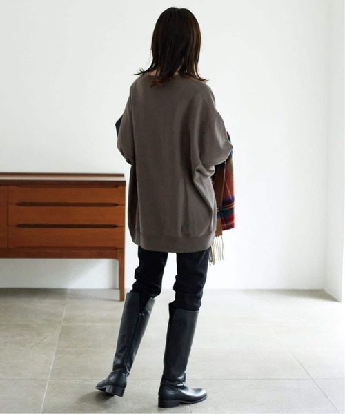 SLOBE IENA(スローブイエナ)の「《WEB限定/追加》MARSEILLEロゴスウェット(スウェット・レディース・チャコールグレー/アイボリー/グレー・FREE)」の17枚目の写真