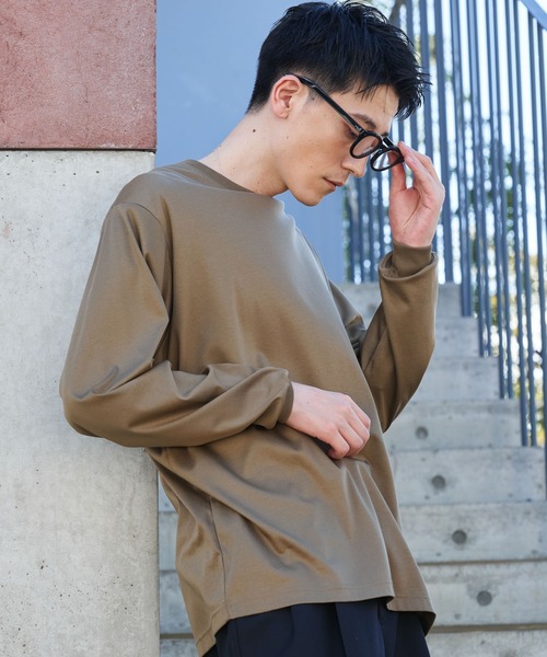 URBAN RESEARCH DOORS(アーバンリサーチドアーズ)の「『UR TECH』完声ロングスリーブクルーネックTシャツ(Tシャツ/カットソー・メンズ・オフホワイト/チャコールグレー/ベージュ・LARGE/MEDIUM)」の7枚目の写真