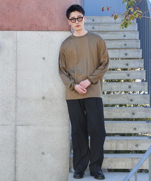 URBAN RESEARCH DOORS(アーバンリサーチドアーズ)の「『UR TECH』完声ロングスリーブクルーネックTシャツ(Tシャツ/カットソー・メンズ・オフホワイト/チャコールグレー/ベージュ・LARGE/MEDIUM)」の8枚目の写真