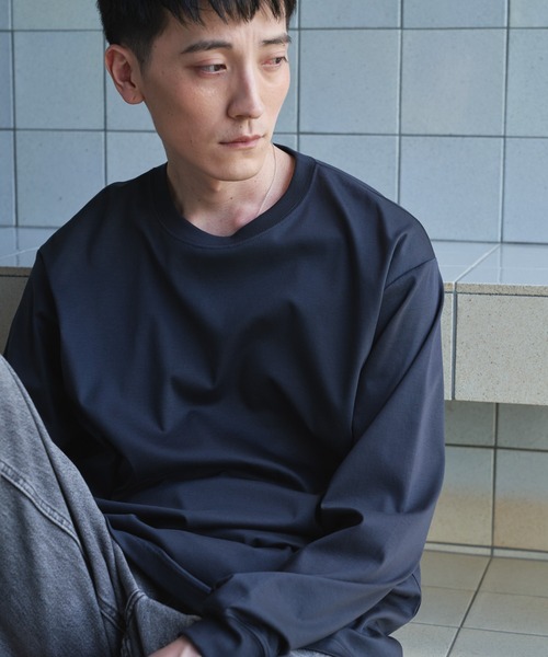URBAN RESEARCH DOORS(アーバンリサーチドアーズ)の「『UR TECH』完声ロングスリーブクルーネックTシャツ(Tシャツ/カットソー・メンズ・オフホワイト/チャコールグレー/ベージュ・LARGE/MEDIUM)」の15枚目の写真