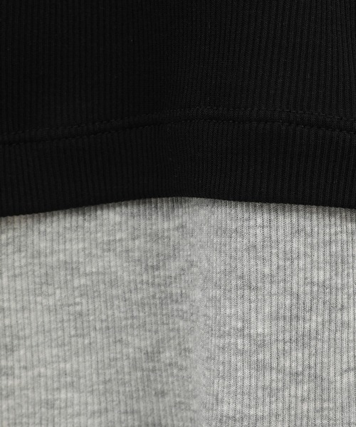 CLANE(クラネ)の「【CLANE/クラネ】CURVED NECK LAYERED SET TOPS/カーブネックレイヤードセットトップス(Tシャツ/カットソー・レディース・ホワイト/ブラック/ピンク・1)」の8枚目の写真