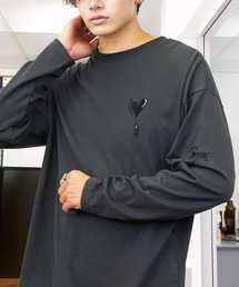 Ammie（アミー）の「ワイドシルエット ワンポイント刺繍 長袖Tシャツ（Tシャツ/カットソー）」