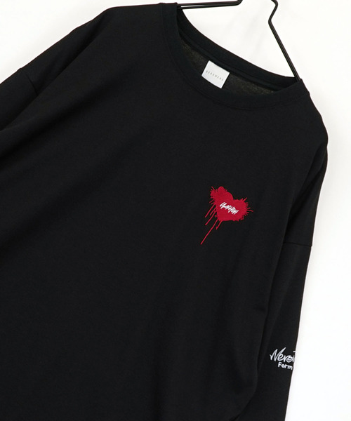 Ammie(アミー)の「ワイドシルエット ワンポイント刺繍 長袖Tシャツ(Tシャツ/カットソー・メンズ・ブラック系その他/ホワイト系その他4/ブラック系その他2/ブラック系1/ブラック系2・M/L)」の15枚目の写真