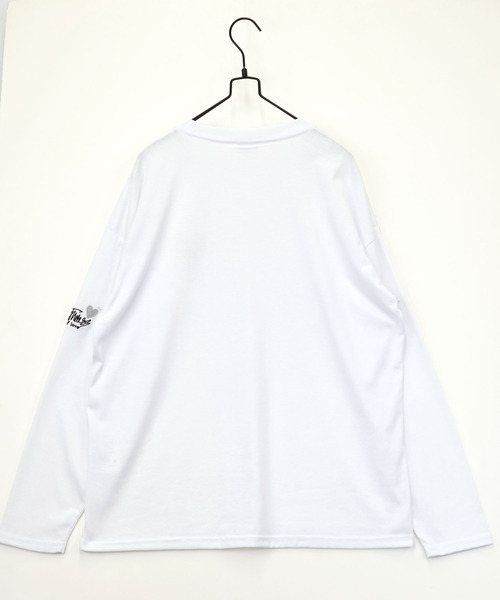 Ammie(アミー)の「ワイドシルエット ワンポイント刺繍 長袖Tシャツ(Tシャツ/カットソー・メンズ・ブラック系その他/ホワイト系その他4/ブラック系その他2/ブラック系1/ブラック系2・M/L)」の20枚目の写真