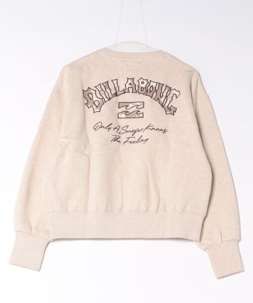 BILLABONG(ビラボン)の「BILLABONG ウィメンズ APPLIQUE MEDIUM LOOSE CREW トレーナー 【LOOSE CROPPED】【2026年秋冬モデル】/ビラボンスウェット(スウェット・レディース・オートミール/ブルー系その他/オフホワイト・LARGE/MEDIUM)」の6枚目の写真