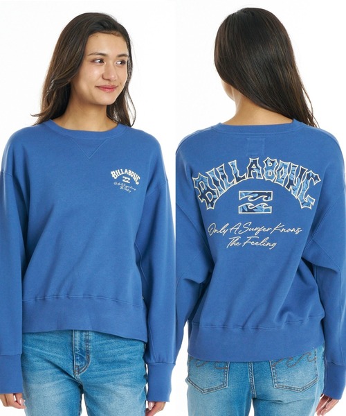 BILLABONG(ビラボン)の「BILLABONG ウィメンズ APPLIQUE MEDIUM LOOSE CREW トレーナー 【LOOSE CROPPED】【2026年秋冬モデル】/ビラボンスウェット(スウェット・レディース・オートミール/ブルー系その他/オフホワイト・LARGE/MEDIUM)」の3枚目の写真