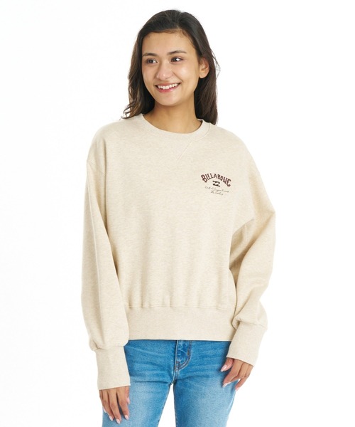 BILLABONG(ビラボン)の「BILLABONG ウィメンズ APPLIQUE MEDIUM LOOSE CREW トレーナー 【LOOSE CROPPED】【2026年秋冬モデル】/ビラボンスウェット(スウェット・レディース・オートミール/ブルー系その他/オフホワイト・LARGE/MEDIUM)」の15枚目の写真