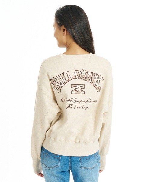 BILLABONG(ビラボン)の「BILLABONG ウィメンズ APPLIQUE MEDIUM LOOSE CREW トレーナー 【LOOSE CROPPED】【2026年秋冬モデル】/ビラボンスウェット(スウェット・レディース・オートミール/ブルー系その他/オフホワイト・LARGE/MEDIUM)」の16枚目の写真