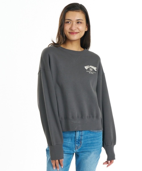 BILLABONG(ビラボン)の「BILLABONG ウィメンズ APPLIQUE MEDIUM LOOSE CREW トレーナー 【LOOSE CROPPED】【2026年秋冬モデル】/ビラボンスウェット(スウェット・レディース・オートミール/ブルー系その他/オフホワイト・LARGE/MEDIUM)」の7枚目の写真