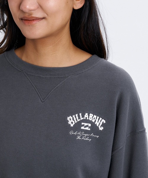 BILLABONG(ビラボン)の「BILLABONG ウィメンズ APPLIQUE MEDIUM LOOSE CREW トレーナー 【LOOSE CROPPED】【2026年秋冬モデル】/ビラボンスウェット(スウェット・レディース・オートミール/ブルー系その他/オフホワイト・LARGE/MEDIUM)」の9枚目の写真