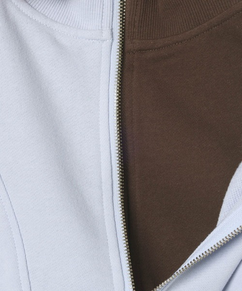 LEPSIM(レプシィム)の「レイヤーハーフZIPショートプルオーバー 1077759(Tシャツ/カットソー・レディース・チャコールグレー/ライトブルー/グレー・FREE)」の15枚目の写真