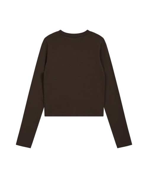 Rest&Recreation(レストアンドレクリエーション)の「RiRi LOGO LONG SLEEVE - BROWN(Tシャツ/カットソー・レディース・その他・ONE)」の2枚目の写真