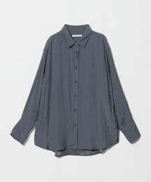レーヨン ドットジャガード タック レギュラーカラー シャツ
