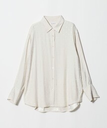 レーヨン ドットジャガード タック レギュラーカラー シャツ