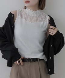 NARNAD LADYS レース使いハイネックタンクトップ
