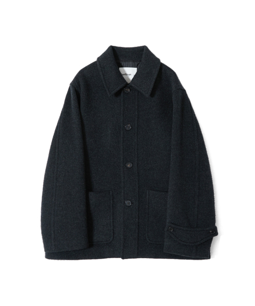 HORLISUN(ホーリーサン)の「NEWYEAR ウールハーフコート メランジ ブラック(ダッフルコート・メンズ・その他・SMALL/MEDIUM/LARGE)」の1枚目の写真