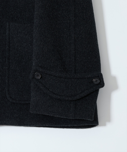 HORLISUN(ホーリーサン)の「NEWYEAR ウールハーフコート メランジ ブラック(ダッフルコート・メンズ・その他・SMALL/MEDIUM/LARGE)」の4枚目の写真