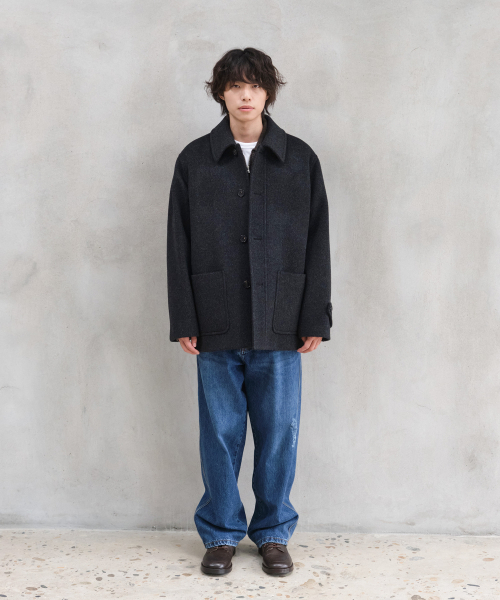 HORLISUN(ホーリーサン)の「NEWYEAR ウールハーフコート メランジ ブラック(ダッフルコート・メンズ・その他・SMALL/MEDIUM/LARGE)」の6枚目の写真
