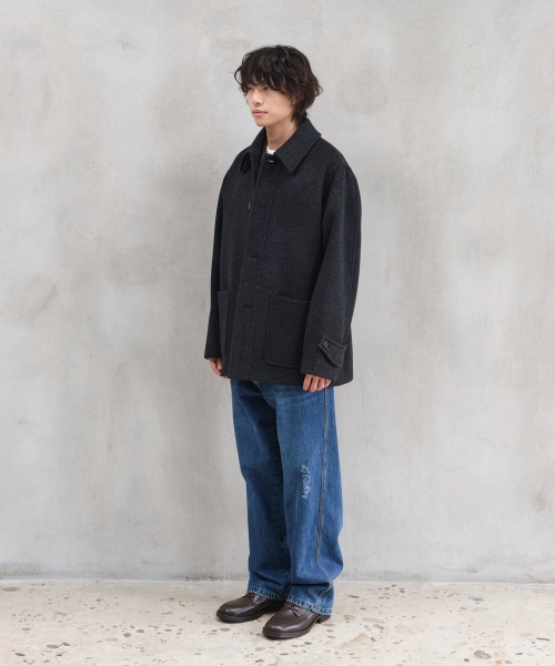 HORLISUN(ホーリーサン)の「NEWYEAR ウールハーフコート メランジ ブラック(ダッフルコート・メンズ・その他・SMALL/MEDIUM/LARGE)」の7枚目の写真