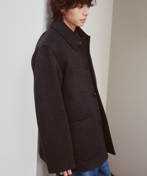 HORLISUN(ホーリーサン)の「NEWYEAR ウールハーフコート メランジ ブラック(ダッフルコート・メンズ・その他・SMALL/MEDIUM/LARGE)」の10枚目の写真