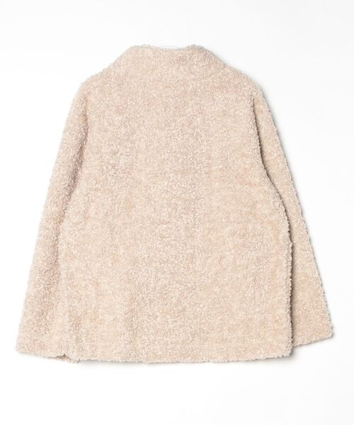 YUGA(ユーガ)の「YUGA_YGMC Korean-style Faux Shearling Coat(ステンカラーコート・レディース・ベージュ/ダークグレー・FREE)」の3枚目の写真